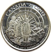 25 Cents - Elizabeth II Canadian Arctic Expedition, Canada, 2013 reverse image
