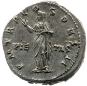 Denarius - Hadrian P M TR P COS DES II PIETAS; Pietas, Rome, 117 reverse image