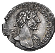 Denarius - Hadrian P M TR P COS II CONCORD; Concordia and Spes obverse image