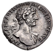 Denarius - Hadrian P M TR P COS II FORT RED; Fortuna obverse image