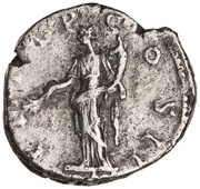 Denarius - Hadrian P M TR P COS II PAX; Pax, Rome, 117 reverse image