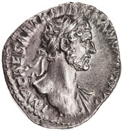 Denarius - Hadrian P M TR P COS II PIETAS; Pietas obverse image