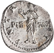Denarius - Hadrian P M TR P COS II PIETAS; Pietas, Rome, 117 reverse image