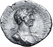 Denarius - Hadrian P M TR P COS II PIETAS; Pietas obverse image