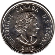 25 Cents - Elizabeth II Laura Secord; colored obverse image