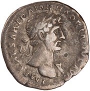 Denarius - Hadrian P M TR P COS II FEL AVG; Felicitas obverse image