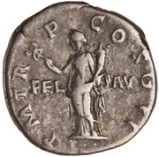 Denarius - Hadrian P M TR P COS II FEL AVG; Felicitas, Rome, 117 reverse image