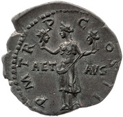 Denarius - Hadrian P M TR P COS DES III AET AVG; Aeternitas, Rome, 117 reverse image