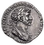Denarius - Hadrian and Trajan PARTHIC DIVI TRAIAN AVG F P M TR P COS P P ADOPTIO obverse image