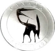 25 Cents - Elizabeth II Quetzalcoatlus, Canada, 2013 reverse image