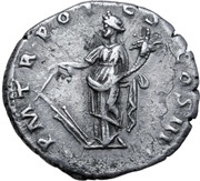 Denarius - Hadrian P M TR POTES COS III; Fortuna, Rome, 119 reverse image