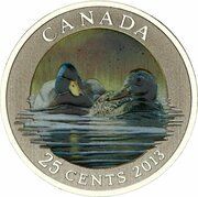 25 Cents - Elizabeth II Mallard, Canada, 2013 reverse image
