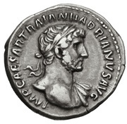 Denarius - Hadrian P M TR P COS III AETER AVG; Aeternitas obverse image