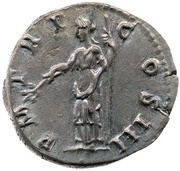 Denarius - Hadrian P M TR P COS III; Pax, Rome, 119-120 reverse image