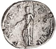 Denarius - Hadrian P M TR P COS III; Pax, Rome, 119-120 reverse image