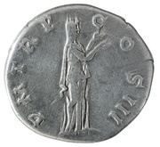 Denarius - Hadrian P M TR P COS III; Pietas, Rome, 119-120 reverse image
