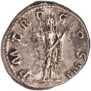 Denarius - Hadrian P M TR P COS III; Pietas, Rome, 119-120 reverse image
