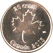 25 Cents - Elizabeth II Ô Canada, Canada, 2013 reverse image