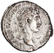 Denarius - Hadrian P M TR P COS III PVDIC; Pudicitia obverse image