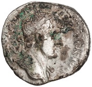Denarius - Hadrian P M TR P COS III HILAR P R; Hilaritas obverse image