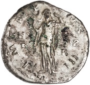 Denarius - Hadrian P M TR P COS III HILAR P R; Hilaritas, Rome, 120-121 reverse image
