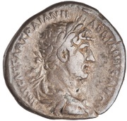 Denarius - Hadrian P M TR P COS III HILAR P R; Hilaritas obverse image