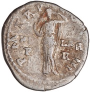 Denarius - Hadrian P M TR P COS III HILAR P R; Hilaritas, Rome, 120-121 reverse image