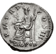 Denarius - Hadrian P M TR P COS III LIB PVB; Libertas, Rome, 120-121 reverse image