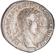 Denarius - Hadrian P M TR P COS III LIB PVB; Libertas obverse image
