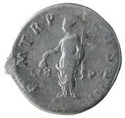 Denarius - Hadrian P M TR P COS III LIB PVB; Libertas, Rome, 120-121 reverse image
