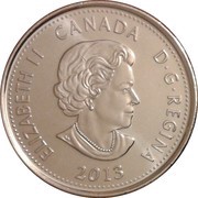25 Cents - Elizabeth II De Salaberry; colored obverse image
