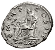 Denarius - Hadrian P M TR P COS III SAL AVG; Salus, Rome, 120-121 reverse image
