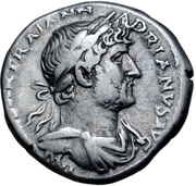 Denarius - Hadrian P M TR P COS III SAL AVG; Salus obverse image