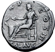 Denarius - Hadrian P M TR P COS III SAL AVG; Salus, Rome, 120-121 reverse image