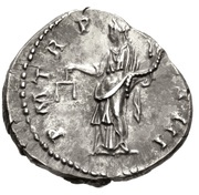 Denarius - Hadrian P M TR P COS III; Aequitas and Moneta, Rome, 120-121 reverse image