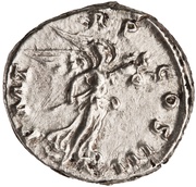 Denarius - Hadrian P M TR P COS III; Victory, Rome, 120-121 reverse image