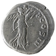 Denarius - Hadrian P M TR P COS III; Victory, Rome, 120-121 reverse image