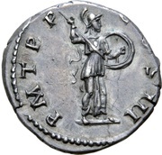 Denarius - Hadrian P M TR P COS III; Minerva, Rome, 121-123 reverse image