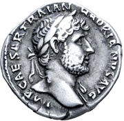 Denarius - Hadrian P M TR P COS III; Oceanus obverse image