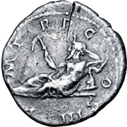 Denarius - Hadrian P M TR P COS III; Oceanus, Rome, 121-123 reverse image
