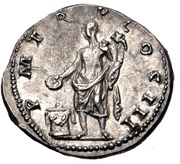 Denarius - Hadrian P M TR P COS III; Genius, Rome, 121-123 reverse image