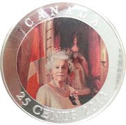 25 Cents - Elizabeth II Coronation, Canada, 2013 reverse image