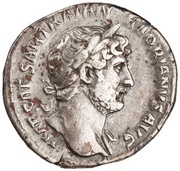 Denarius - Hadrian P M TR P COS III CONCORD; Concordia and Spes obverse image