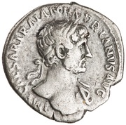 Denarius - Hadrian P M TR P COS III CONCORD; Concordia and Spes obverse image