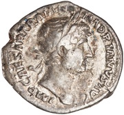 Denarius - Hadrian P M TR P COS III PRO AVG; Providentia obverse image