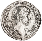 Denarius - Hadrian P M TR P COS III PRO AVG; Providentia obverse image