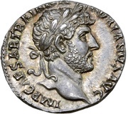 Denarius - Hadrian P M TR P COS III; Fortuna obverse image