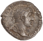 Denarius - Hadrian P M TR P COS III; Roma obverse image