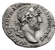 Denarius - Hadrian P M TR P COS III; Spes obverse image