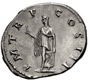 Denarius - Hadrian P M TR P COS III; Spes, Rome, 121-123 reverse image
